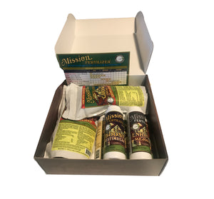 Mission Fertilizer Six Plant Starter Kit - Enough Organic nutrients to grow 6 medicinal plants in up to 5 gallon containers from start to finish.