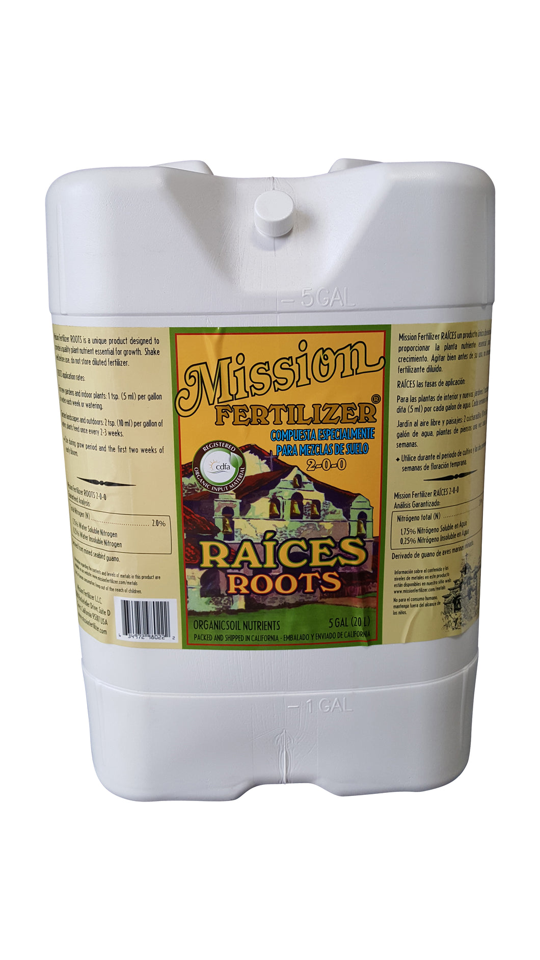 Mission ROOTS 2-0-0 Liquid (5 GALLON)